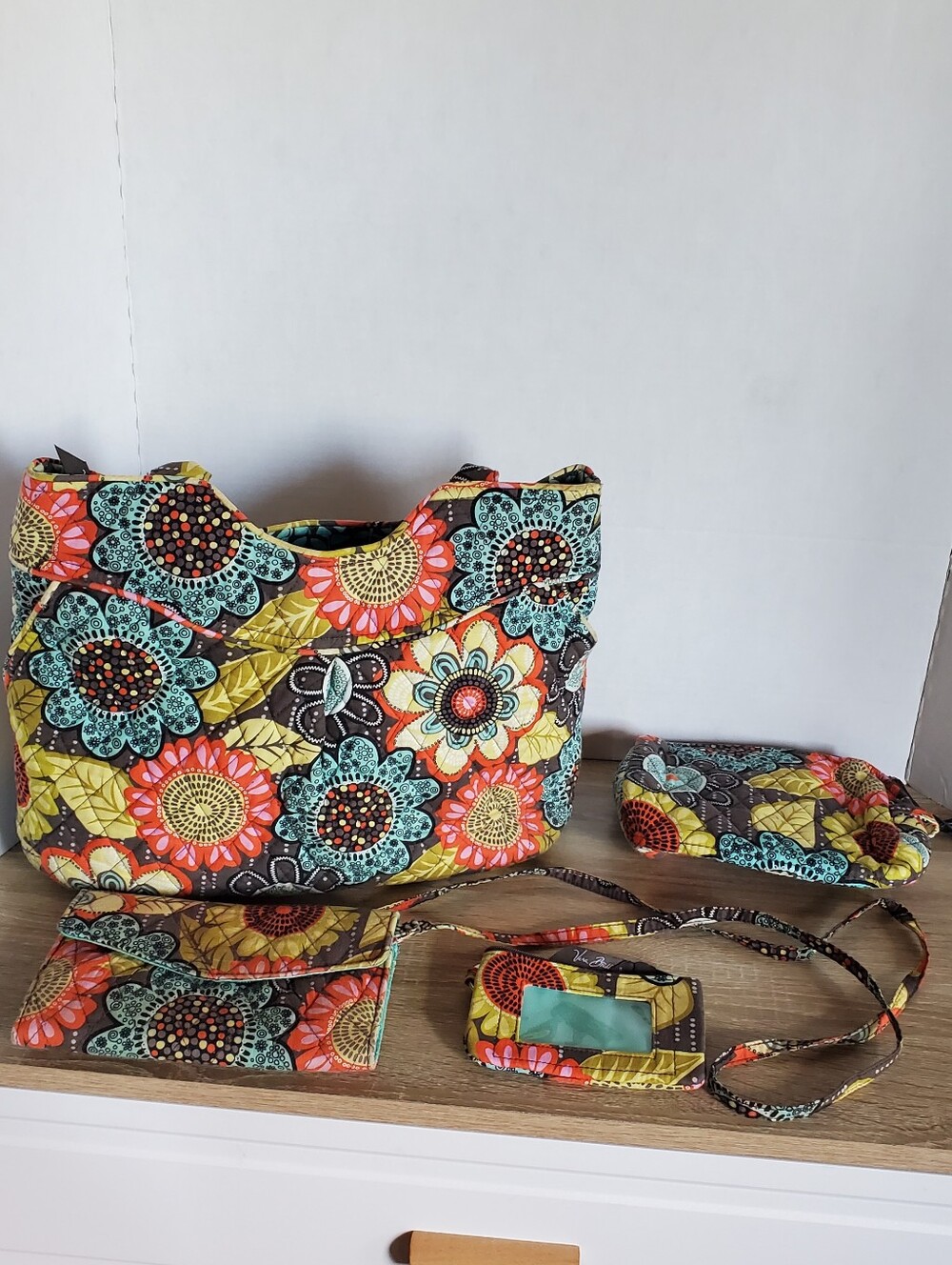 Vera Bradley Quilted Flower Shower Tote and Accessories